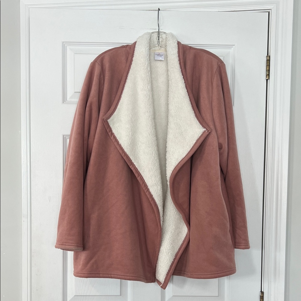Cuddl Duds Off-White Fleece Jacket